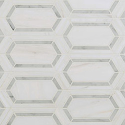 MSI Pavilion Picket Polished Marble Mosaic SMOT-BIANDOL-PAVPK8MM